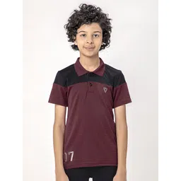 Technosport Boys Colourblocked Polo Collar UPF50 Slim Fit T-shirt-picture-24