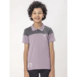 Technosport Boys Colourblocked Polo Collar UPF50 Slim Fit T-shirt-picture-26