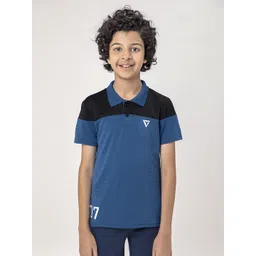 Technosport Boys Colourblocked Polo Collar UPF50 Slim Fit T-shirt-picture-20