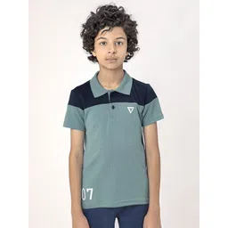 Technosport Boys Colourblocked Polo Collar UPF50 Slim Fit T-shirt-picture-21