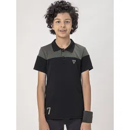 Technosport Boys Colourblocked Polo Collar UPF50 Slim Fit T-shirt-picture-22