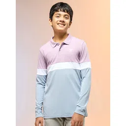 technosport Boys Polo Slim Fit Sports T-shirt Colourblock with TECHNO DRY-picture-31