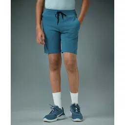 Technosport Knit Solid Quick Dry & Breathable Shorts - Blue-picture-19