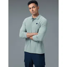 Technosport Men Brand Logo Polo Collar Anti Static Slim Fit T-shirt-picture-36