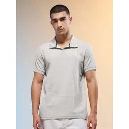 Technosport Men Polo Collar Antimicrobial Applique Slim Fit T-shirt-picture-27