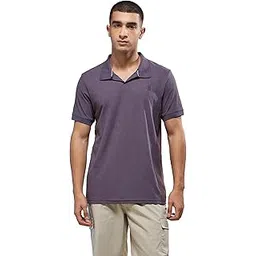 technosport Men Polyester Slim Fit Half Sleeve Textured Polo Neck T-Shirt with Techno Dry, UV Protection for Regular Use-picture-41