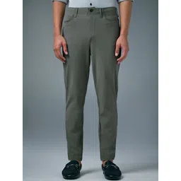 Technosport Men Relaxed Straight Leg Straight Fit Mid-Rise Easy Wash Formal Trousers-picture-33