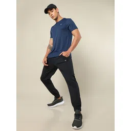 technosport Men Solid Black Track Pants-picture-25