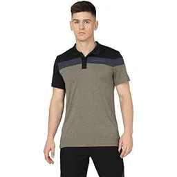 technosport Men's Polo Neck Colorblock Half Sleeve T-Shirt - (MTP741_PRNT)-picture-43