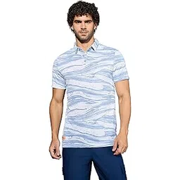 technosport Men's Polyester Slim Fit All Over Print Polo Neck Half Sleeve T-Shirt with Technocool+,SPF50+ and Quick Dry-picture-15