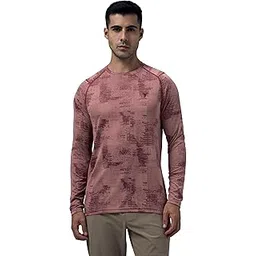 technosport Men's Slim Fit All Over Print Jacquard Crew Neck Full Sleeve T-Shirt with Quick Dry, UPF50+ Sun Protection for Sports, Gym & Regular Use-picture-25