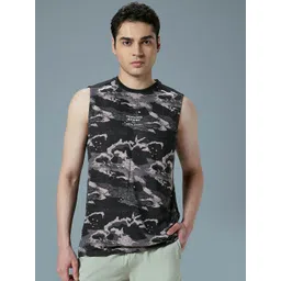 Technosport Printed Slim Fit Round Neck Sports Innerwear Vest With TECHNOCOOL+ MVP835VTXSM-picture-33