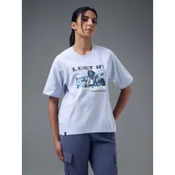 Technosport Women Blue Graphic Printed Round Neck Sports T-Shirt-picture-21