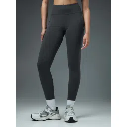 Technosport Women Grey Solid Slim Fit Sports Tights-picture-14