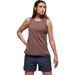 technosport Women Solid Slim Fit Round Neck Tank Top with Cotflex for Gym, Sports and Regular Use-picture-12