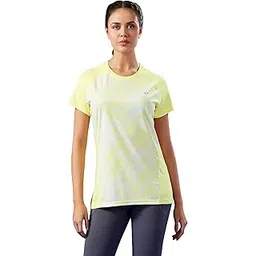 technosport Womens Polyester Slim Fit Printed Short Sleeve Crew Neck T-Shirt with Technocool+, Anti Microbial and Anti Odour Properties for Regular, Gym and Sports Usage-picture-36