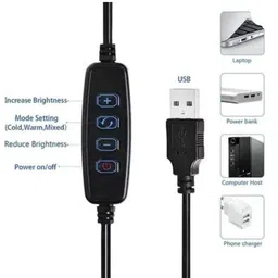 Techpunch 10 Inch LED |Dimmble Lighting|Recording Phone Photo video shoot Ring Flash Flash image 4