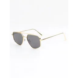 Ted Smith Black UV Protection Aviator Unisex Sunglasses-picture-23