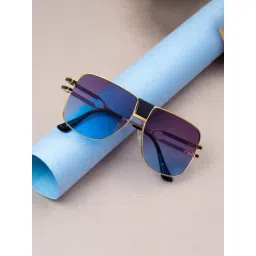 Ted Smith Blue Aviator UV Protection Unisex Sunglasses-picture-37