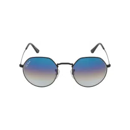 Ted Smith Blue Round UV Protection Unisex Sunglasses image 3