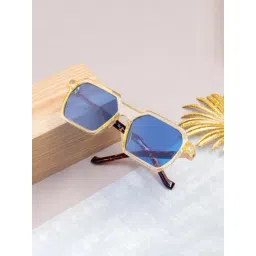 Ted Smith Blue Square UV Protection Unisex Sunglasses-picture-42