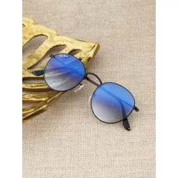 Ted Smith Blue UV Protection Round Unisex Sunglasses-picture-19