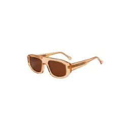 Ted Smith Brown Rectangular UV Protection Unisex Sunglasses-picture-34