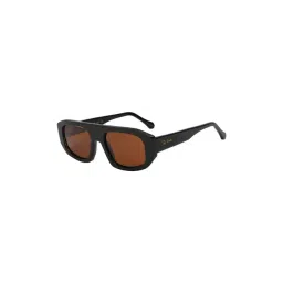 Ted Smith Brown Rectangular UV Protection Unisex Sunglasses-picture-24