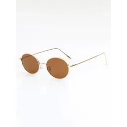 Ted Smith Brown UV Protection Oval Unisex Sunglasses-picture-21