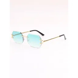 Ted Smith Green UV Protection Rectangular Unisex Sunglasses-picture-39