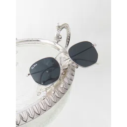 Ted Smith Unisex Black Lens & Silver-Toned Other Sunglasses with-image-6