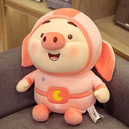 Dangri Piggy Pig Super Soft Toy , Pink ( 1 single piece )] - 35 cm-image-18