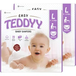 teddy easy Tape diaper - Large (60 pieces) - (Pack Of 2) L (120 Pieces) - L (120 Pieces) - L-picture-13