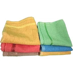 TEDDYIFY Cotton small size face towel/Rumal/Handkerchief/For Babies, Women and Children | Super Soft and Ultra Absorbent | Set of 6 and 12 Available (6, Plain)-picture-36