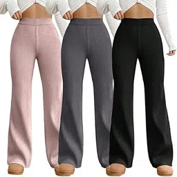 tee projekt Women Cotton Bleend Trouser l Loose Fit Trousers l Stylish Regular Fit Women Trouser (Pack of 3)-picture-18