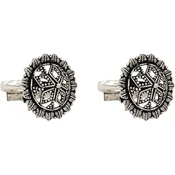 teejh Baagh Silver Oxidised Toe Ring-picture-12