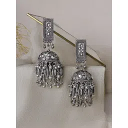 Teejh Ethnic Aanya Silver Oxidized Jhumki Earring-picture-41