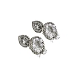 Teejh Ethnic Ashriya Silver Oxidized Jhumki Earring image 4