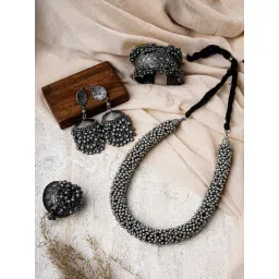 Teejh Ishaani Silver Oxidised Jewellery Set-picture-15