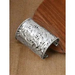Teejh Keerat Silver Oxidized Cuffs Bracelet-picture-10
