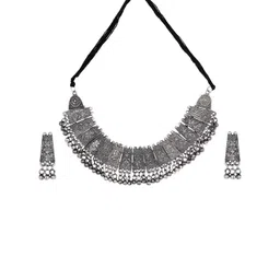 TEEJH Oxidised Silver-Plated Beaded Jewellery Set-picture-25