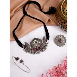 Teejh Pitara Collection Kaivalya Oxidized Jewellery Set-picture-11