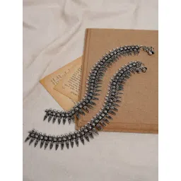 Teejh Rasa Black Inflexible Anklet for Women-picture-46