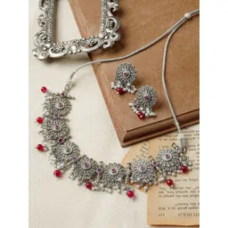 TEEJH Stone-Studded & Beaded Jewellery Set-picture-21