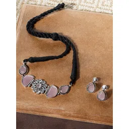 TEEJH Stone-Studded Necklace and Earrings-picture-35