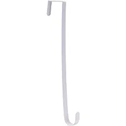 TEELLON Heavy Duty Long White Wreath Hanger for Front Door, Over The Door Hanger Hook for Christmas Wreath Birthday Party Making Decoration, Hanging Cloth, Towels, Bags (15-Inch Long,Metal) (1)-picture-12