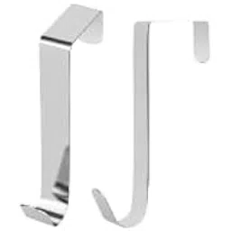 TEELLON 8-Inch Long (3 Pack) Heavy Duty Strong Stainless Steel Over the Door Hook Hanger, Removable Hanger Organizer Without Drilling, Hanging for Clothes Bath Towels Christmas Wreath Multi-Use,Silver-picture-10