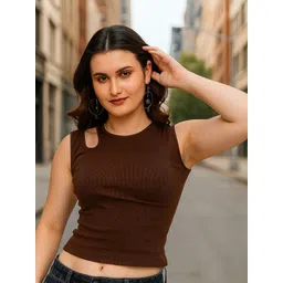 TEEMOODS Ribbed Cotton Tank Crop Top-picture-24