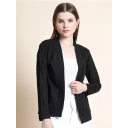 TEEMOODS Women Black Shrug-picture-14