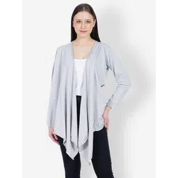 TEEMOODS Women Open Front High-Low Longline Shrug-picture-32